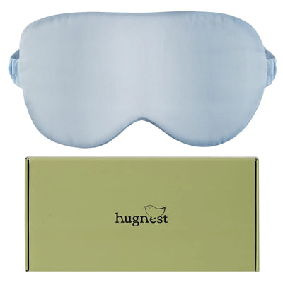 HugNest CloudTouch Tencel Eye Mask – Dual-SidedCloudTouch™ Eco-Luxe Sleep Mask (Blue)