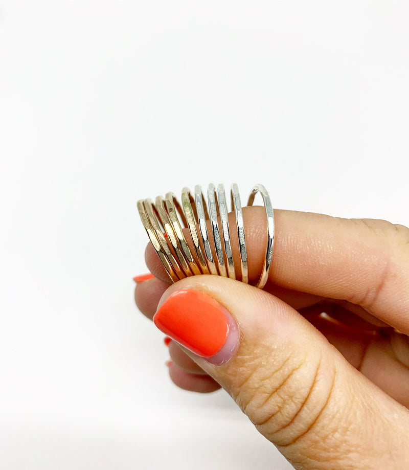 Textured Stacking Rings