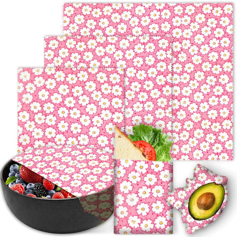EcoWrap Beeswax Food Wraps – Cherry Blossom 3-Pack