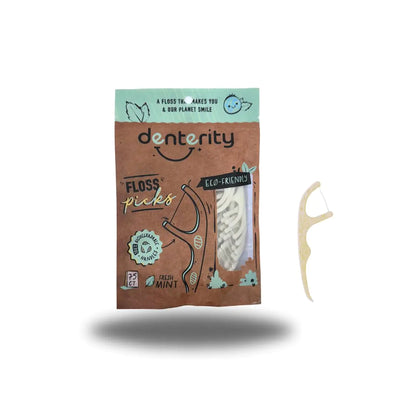 Biodegradable Dental Floss Picks – Mint (75ct)