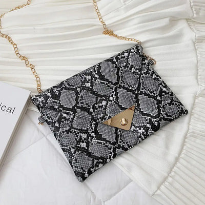 Vegan Snakeskin Clutch