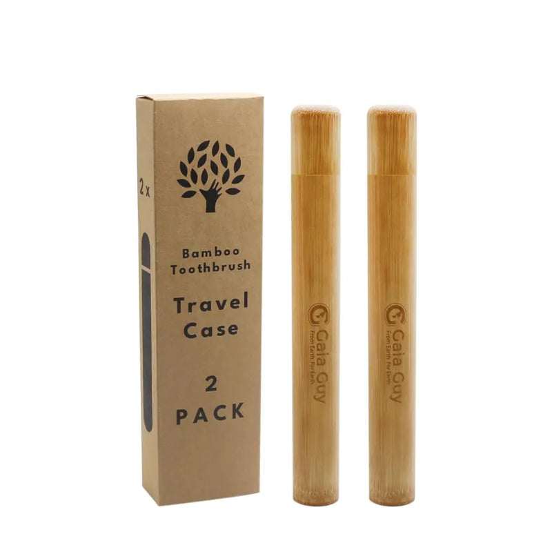 Bamboo Toothbrush Travel Case 2-Pack