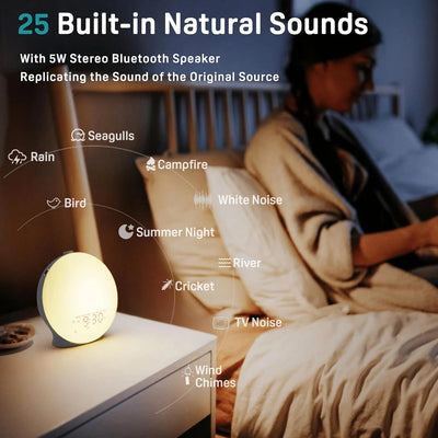 JALL Sunrise Alarm Clock – Light & Sound Wellness Companion